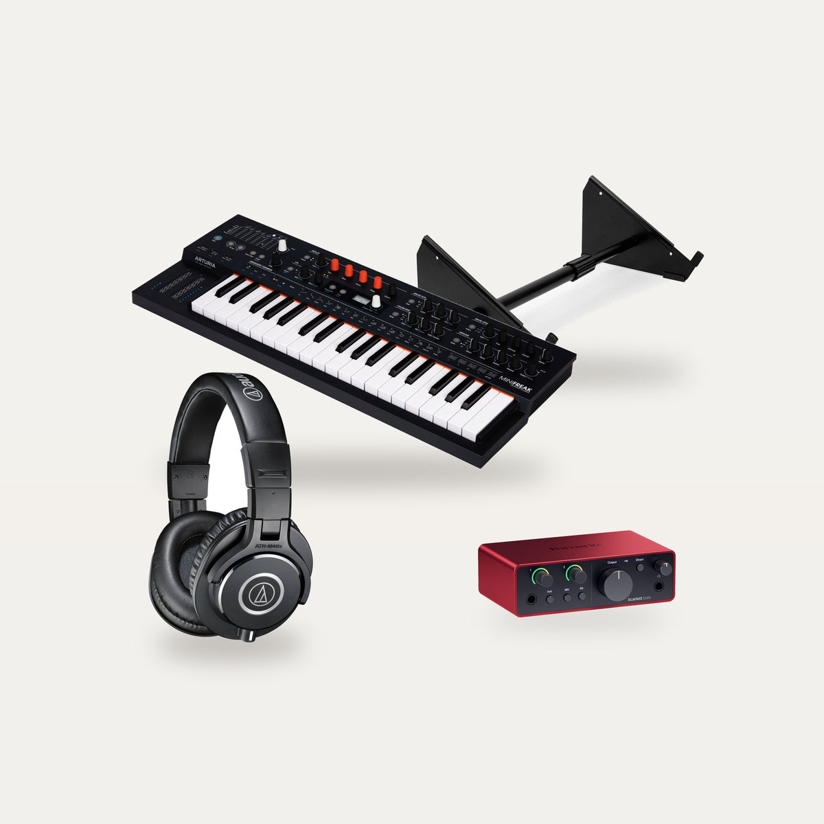Arturia MiniFreak + Focusrite Scarlett Solo 4th Gen + Analog Cases XTS Synth Recording Set