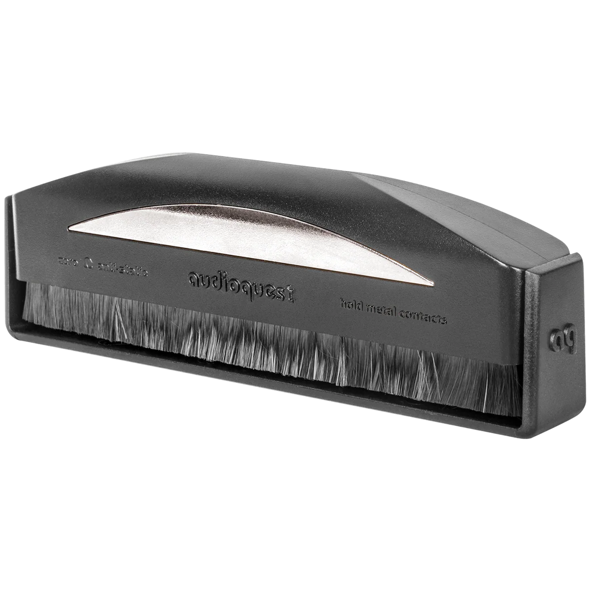 AudioQuest Silver Anti-Static Brush, front view.