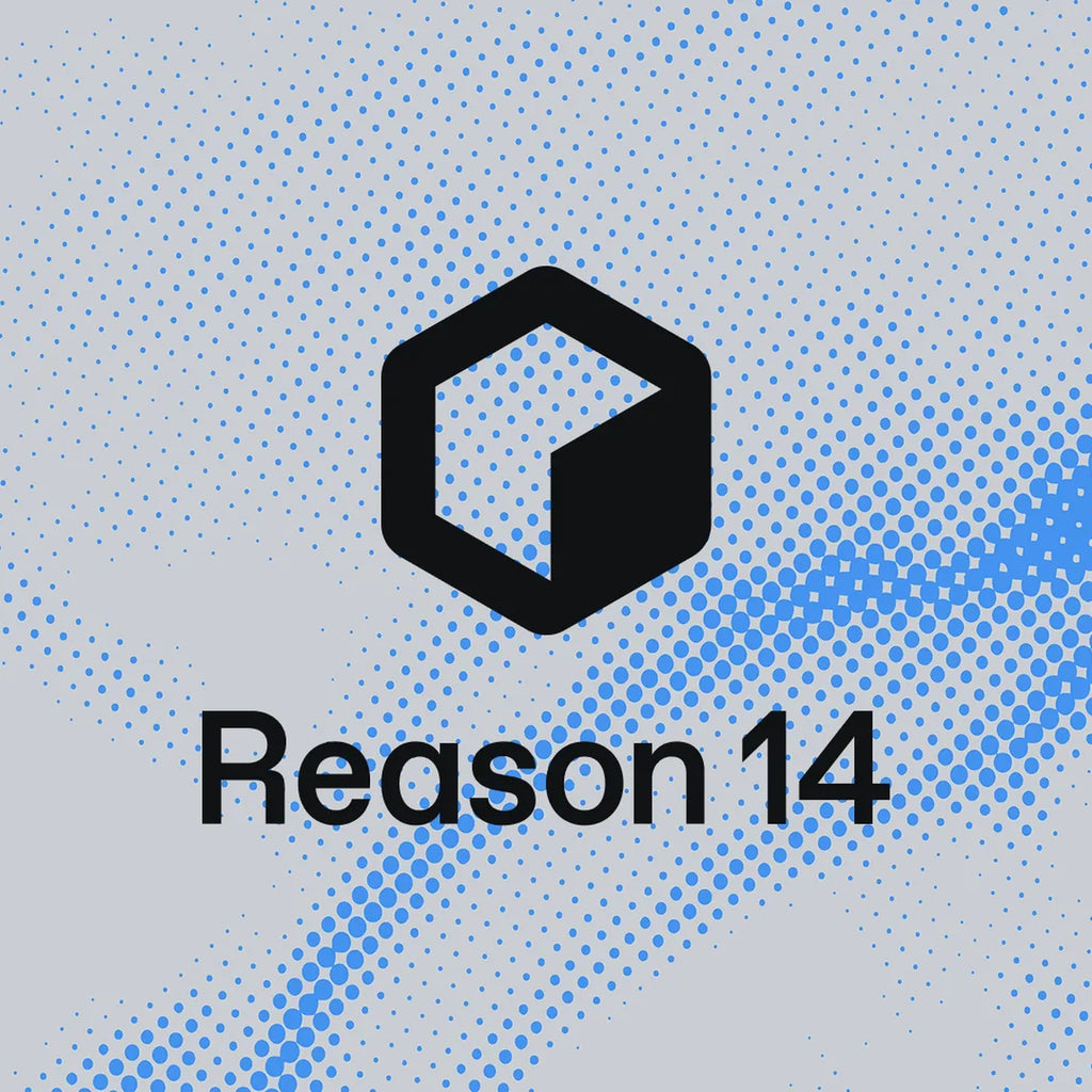 Reason Studios Reason 14 music production software interface with colorful digital audio workspace and plugin controls.