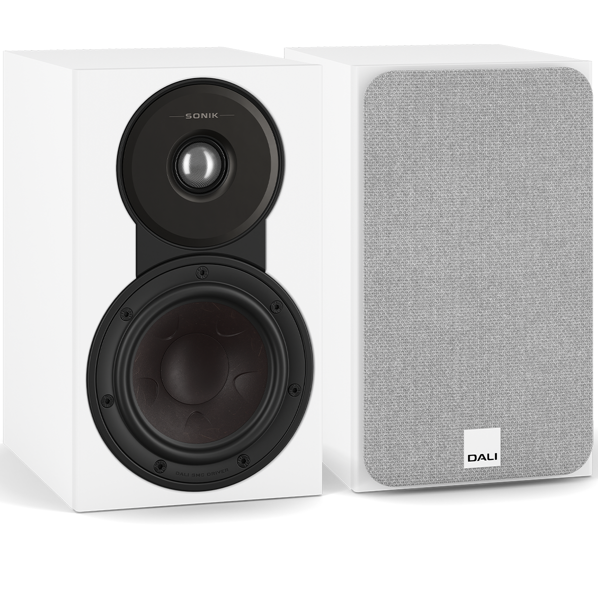 DALI Sonik 1 passive bookshelf speakers with black finish and compact design, ideal for home audio setup
