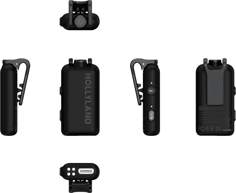 Hollyland Lark Max 2 Creator Wireless Microphone System with two transmitters and receiver for high-quality audio recording.