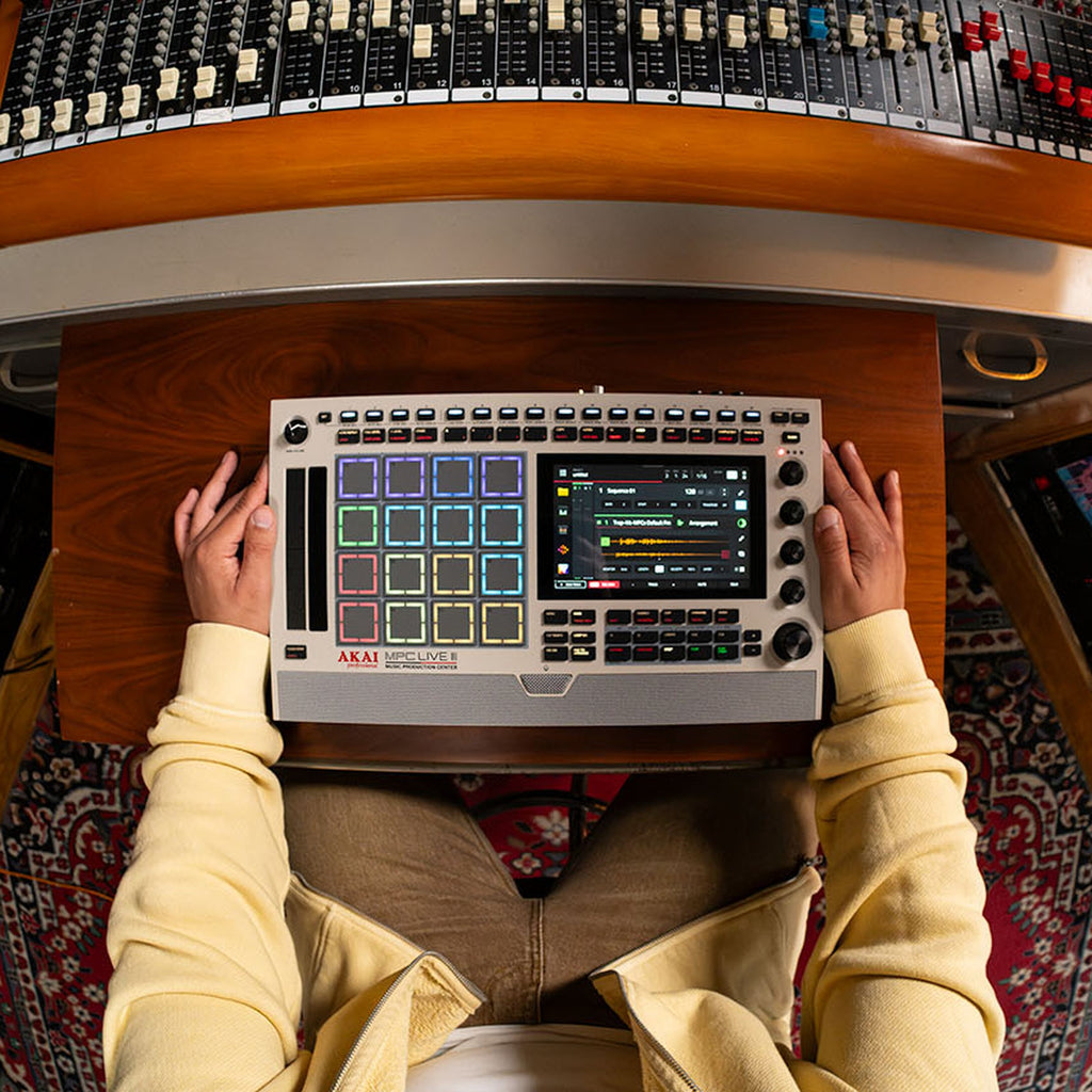 Akai MPC Live III Retro - overhead studio lifestyle