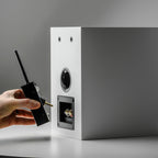 Pro-Ject Wireless Box E Bluetooth and Wi-Fi audio receiver connected to a home audio system.
