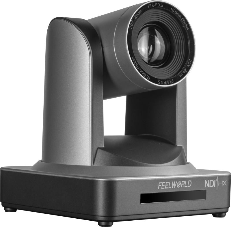 Feelworld PTZ Camera NDI20X with 20x optical zoom, streaming PTZ camera for professional video capture and live streaming.