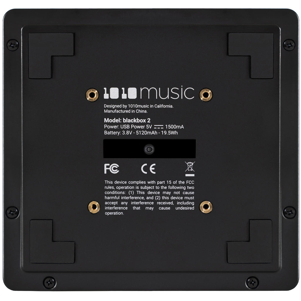 Blackbox 2 drum machine and sampler by 1010music, showing its compact design and control interface.