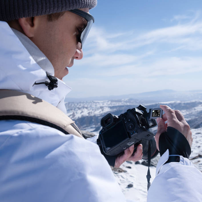 Lexar CFexpress Pro Diamond memory card with R3700/W3400 speeds, featuring durable design and high-performance storage for professional cameras