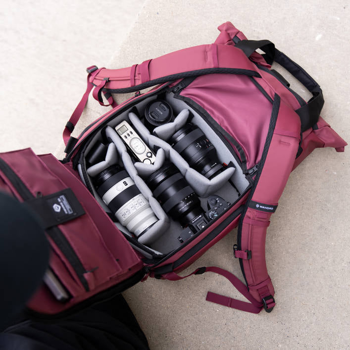Wandrd Prvke Photo Bundle 15L camera bag with multiple compartments and padded straps, designed for photographers on the go.