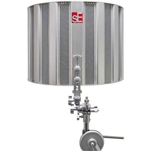SE Electronics Reflexion Filter Space reflection filter for studio microphones, shown in a close-up image.