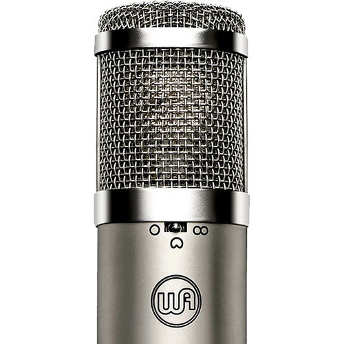 Warm Audio WA-47jr condenser microphone with vintage-style body and grille, designed for studio recording and vocals.