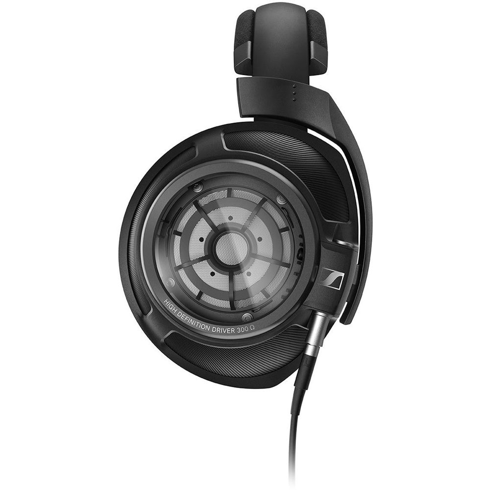 Sennheiser HD 820 high-fidelity headphones with transparent glass ear cups and plush ear cushions for premium audio experience.