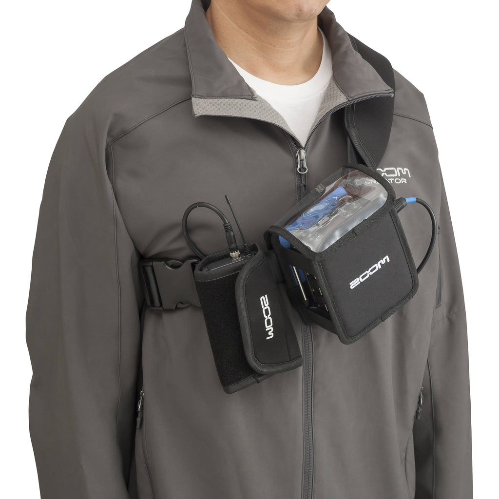 Zoom PCF-6 microphone bag showing durable black case with zipper closure for easy transport and protection of audio equipment.