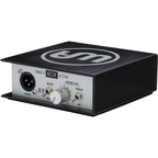 Warm Audio WA-DI-A DI box for connecting instruments to audio interfaces, featuring rugged metal construction and multiple input options.