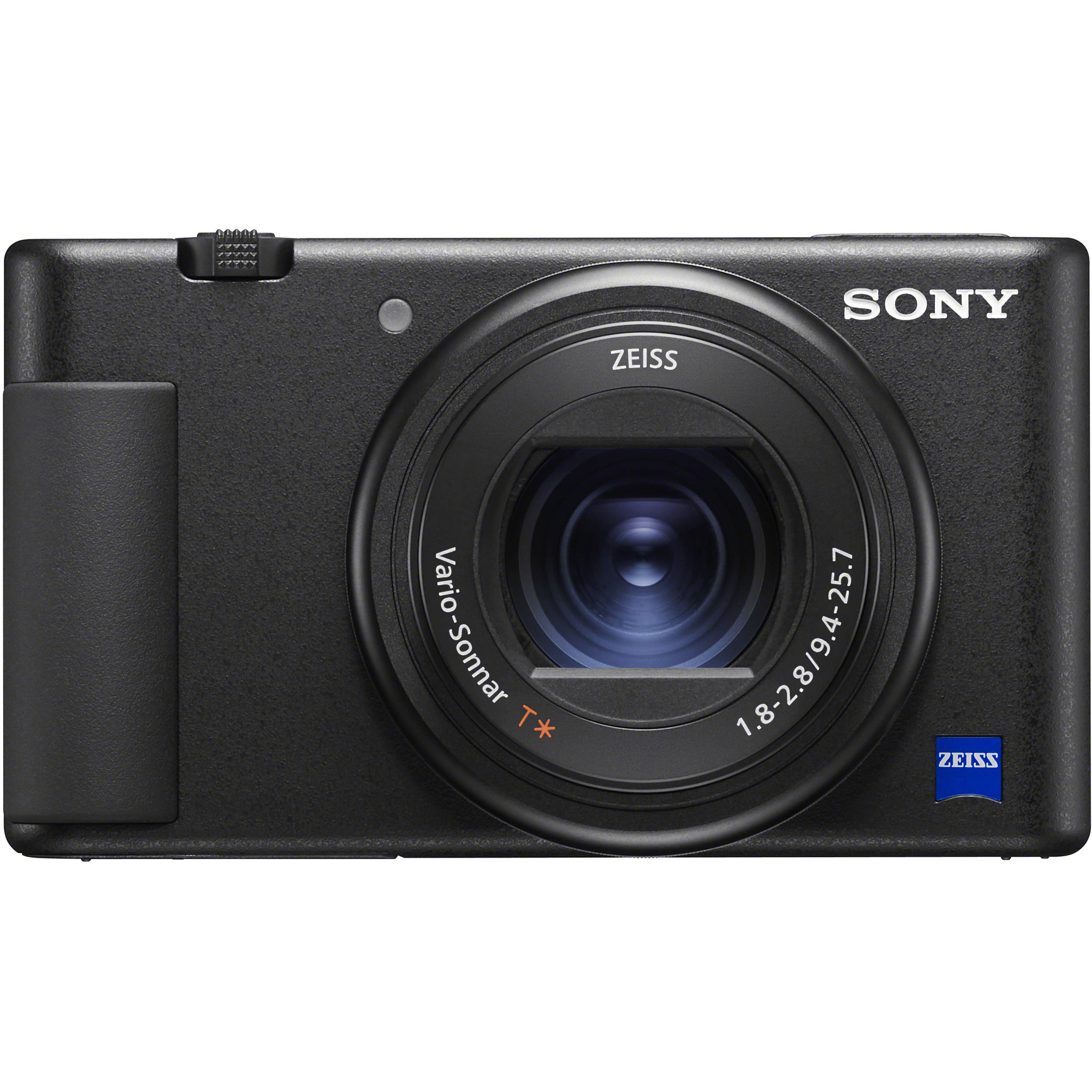Sony ZV-1 video camera with flip-out screen and compact design, ideal for vlogging and high-quality video recording.