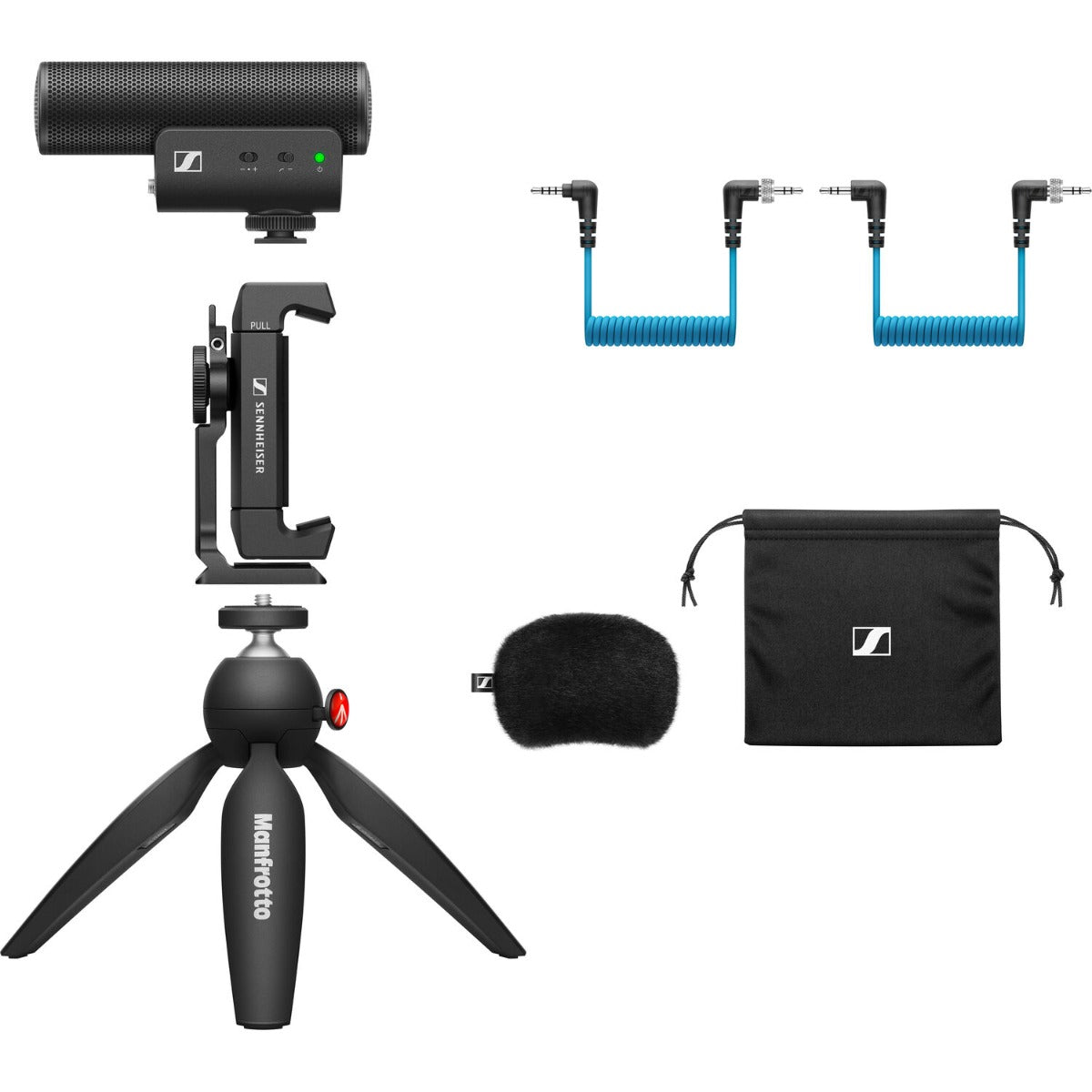 Sennheiser MKE 400 MK2 mobile microphone kit for iOS and Android with compact design and professional audio capture.