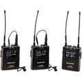 Saramonic UwMic9s Kit 2 professional wireless microphone system with two transmitters and receiver, compact and versatile.