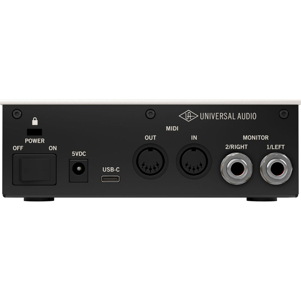 Universal Audio Volt 1 audio interface with input and output ports, compact design, and professional-grade features.