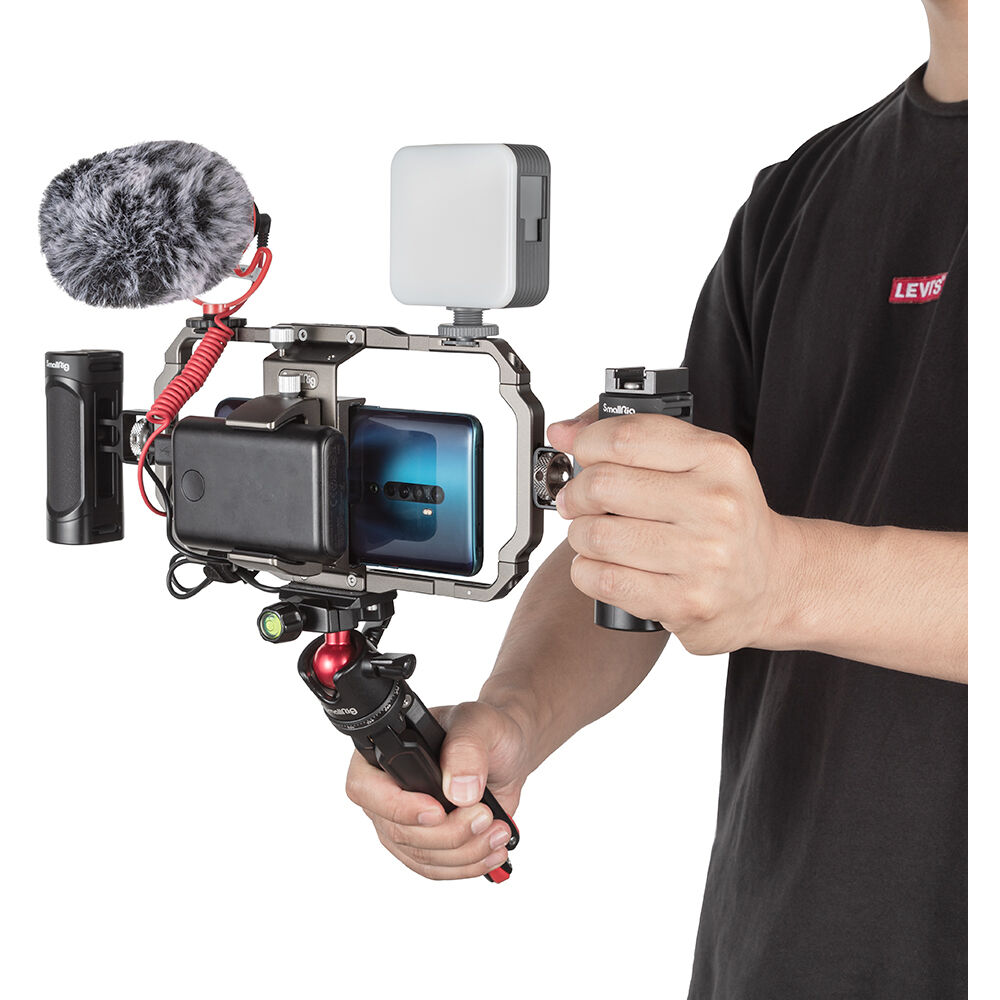 SmallRig all-in-one smartphone vlogging video kit with tripod, support, and rig for stable mobile filming.