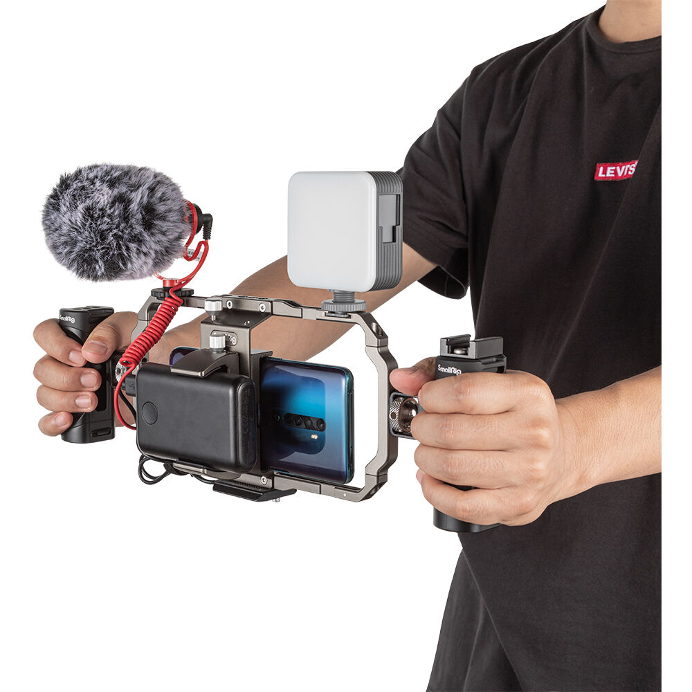 SmallRig all-in-one smartphone vlogging video kit with tripod, supports, and rig for stable mobile video recording.