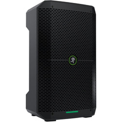Mackie Thump GO portable PA speaker with built-in handle, control panel, and speaker grille for live sound reinforcement.