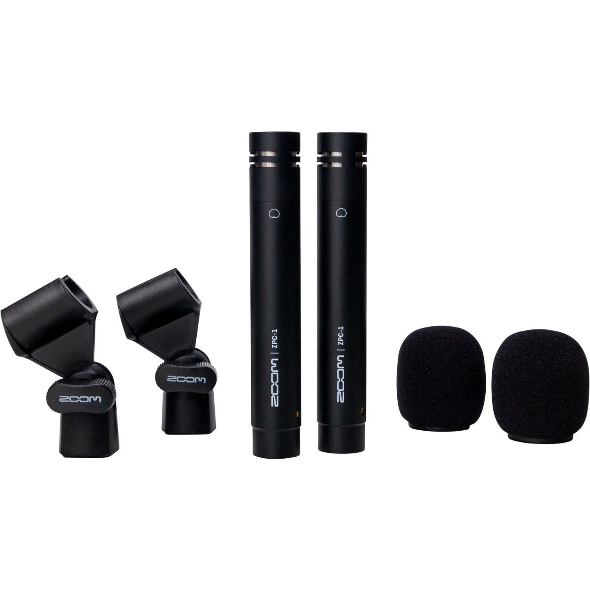 Zoom ZPC-1 shotgun microphone mounted on a camera, showing the compact, professional-grade audio recording device.
