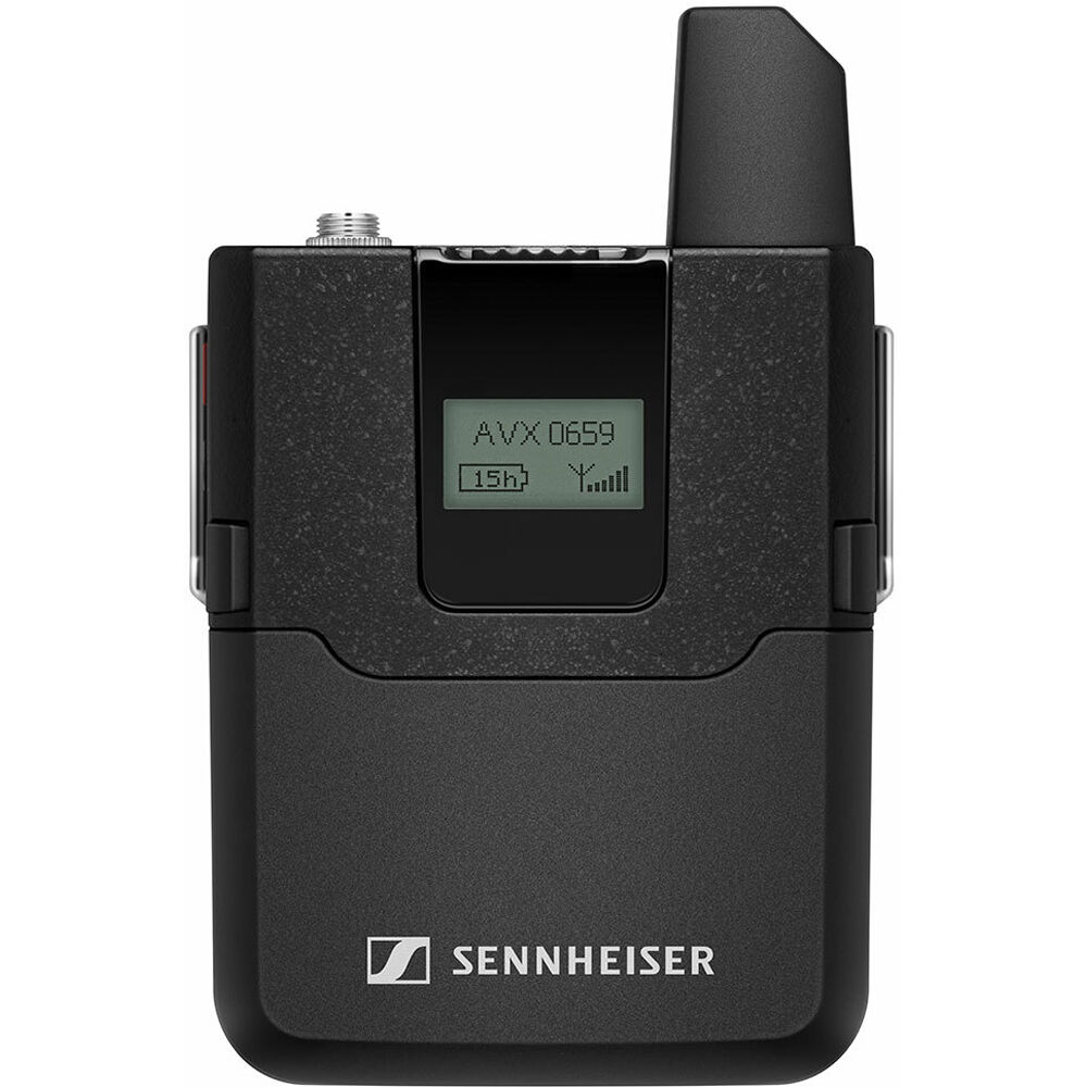 Sennheiser AVX Combo Set professional wireless microphone system with transmitter and receiver for high-quality audio.