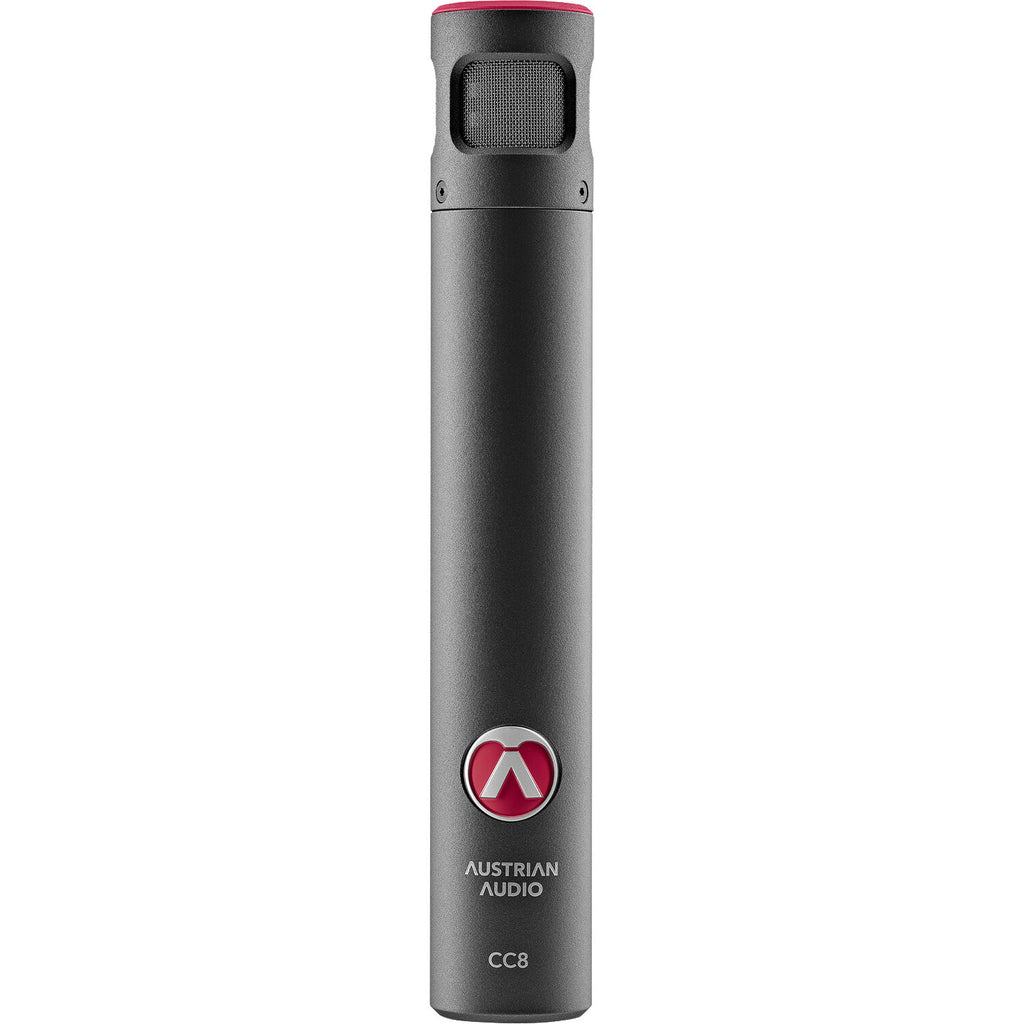 Austrian Audio CC8 stereo condenser microphone set with two professional microphones and accessories for studio recording.