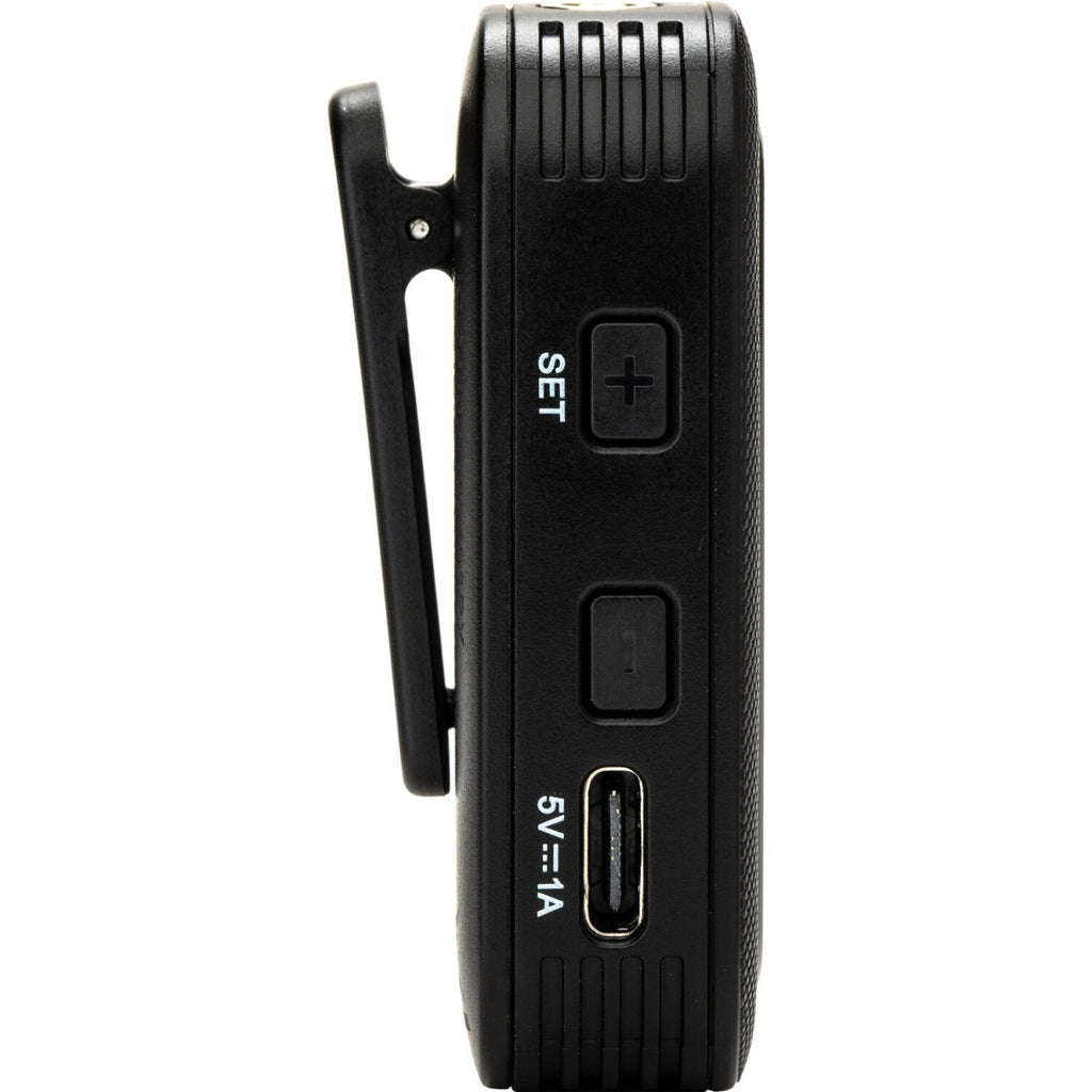 Wireless microphone system from Saramonic Blink500 ProX B2 for creators, featuring compact transmitter and receiver units.