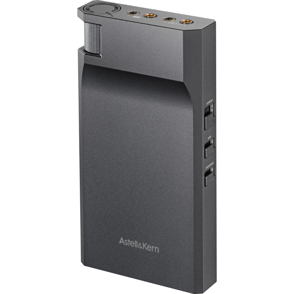 Astell&Kern AK PA10 portable headphone amplifier with sleek black design and premium build quality.
