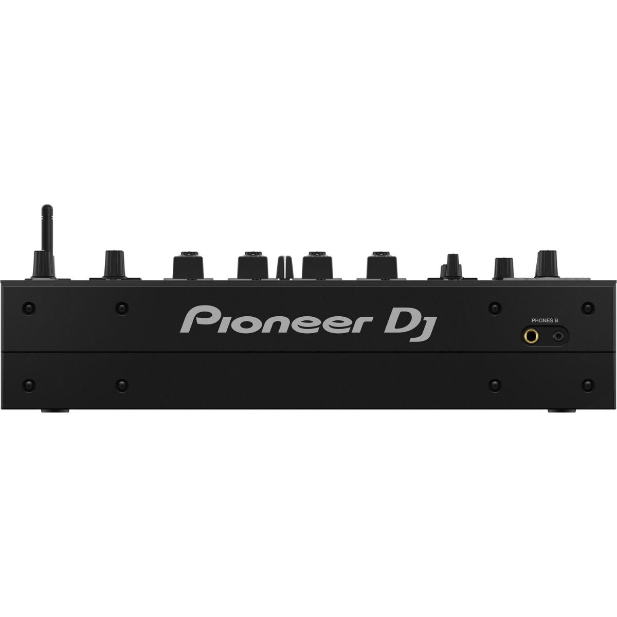 Pioneer DJ DJM-A9 professional DJ mixer with multiple channels, knobs, and faders for live music mixing and sound control