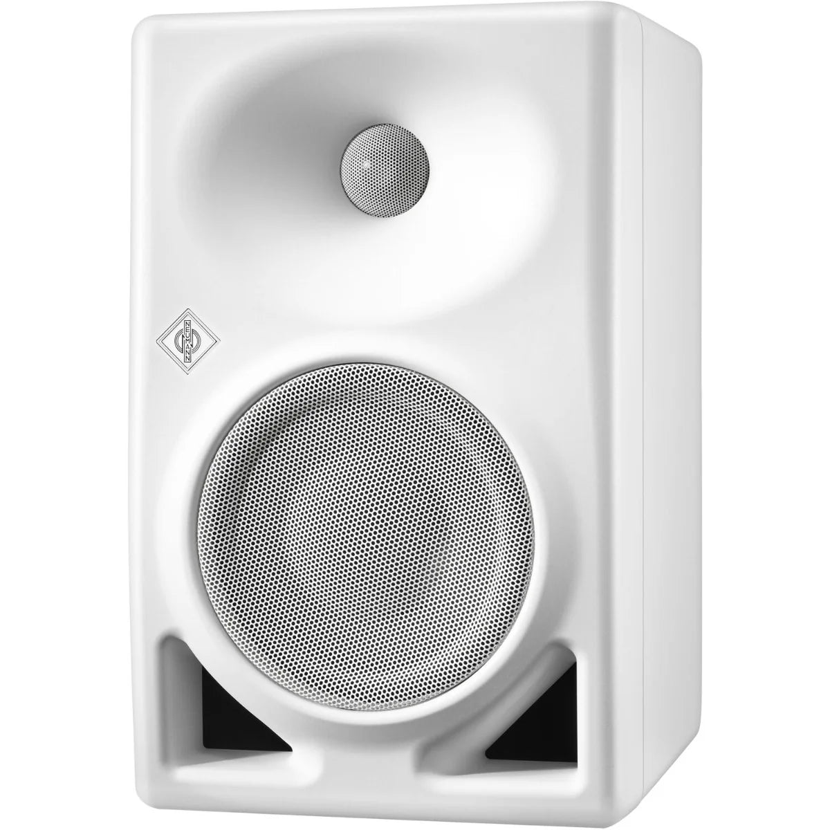 Neumann KH 120 II active nearfield monitors with sleek black enclosures and control knobs on the front panel.