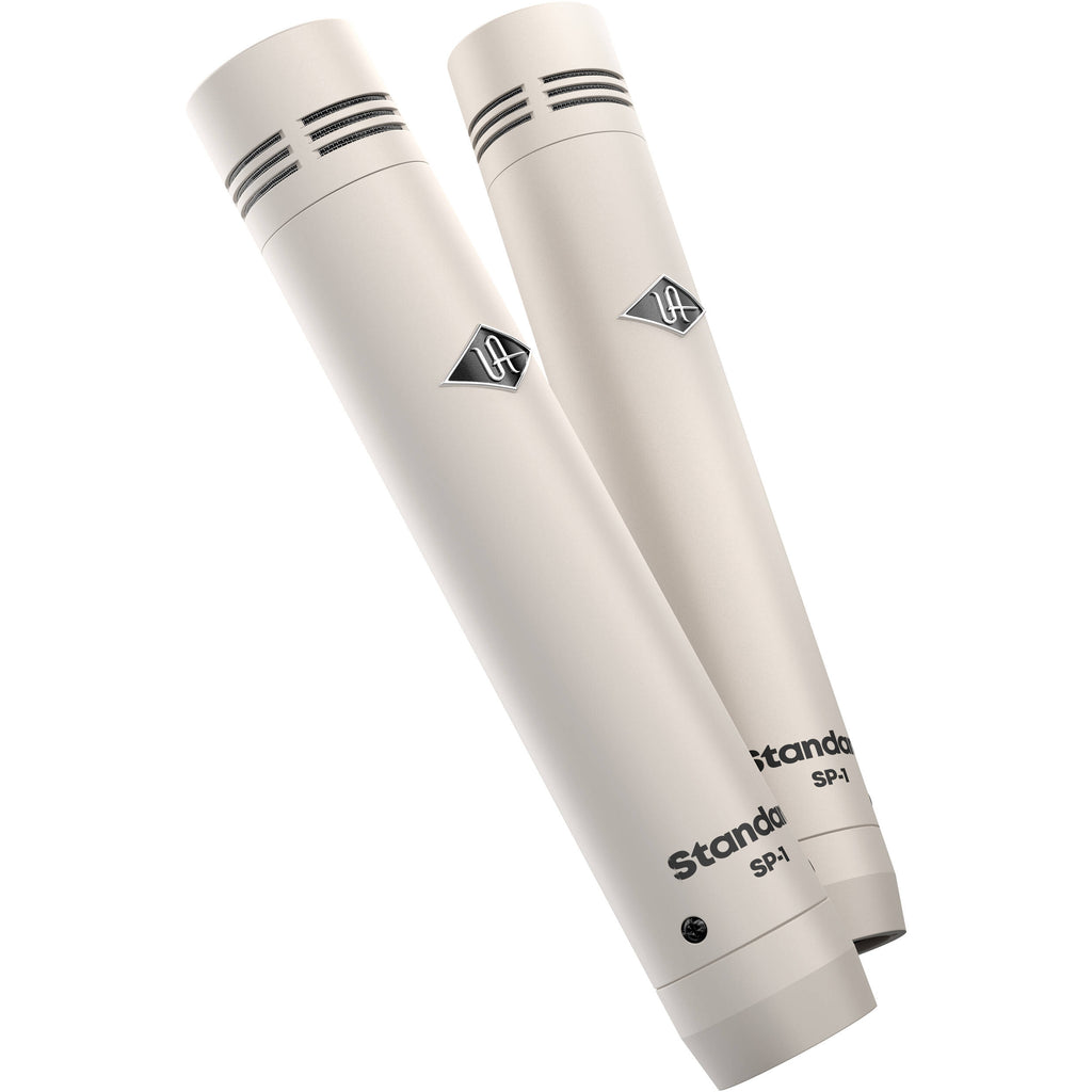Universal Audio SP-1 condenser microphone with professional metal body and grille, ideal for studio audio recording.