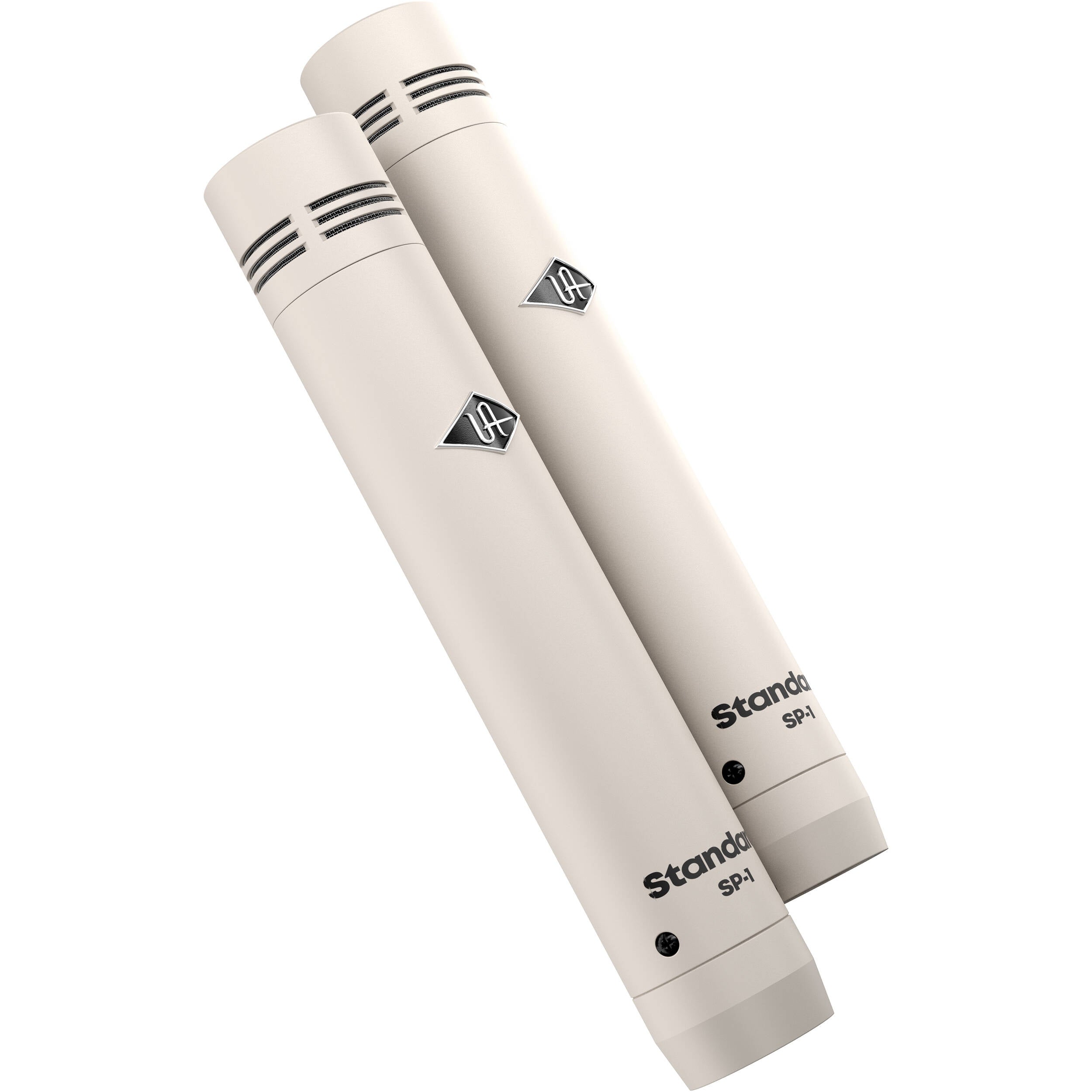 Universal Audio SP-1 condenser microphone with professional audio equipment and microphone capsule visible in the image.
