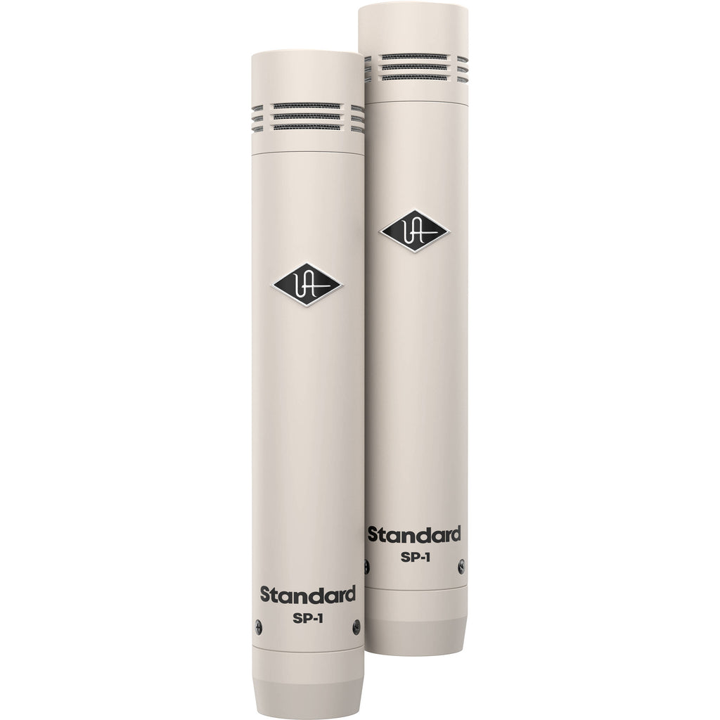 Universal Audio SP-1 condenser microphone shown with its sleek design and professional audio capture features.