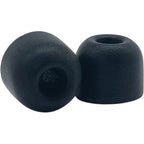 Shure EACYF1-6S black foam earphone sleeves, small size, 3 pairs, designed for comfortable headphone fitting.