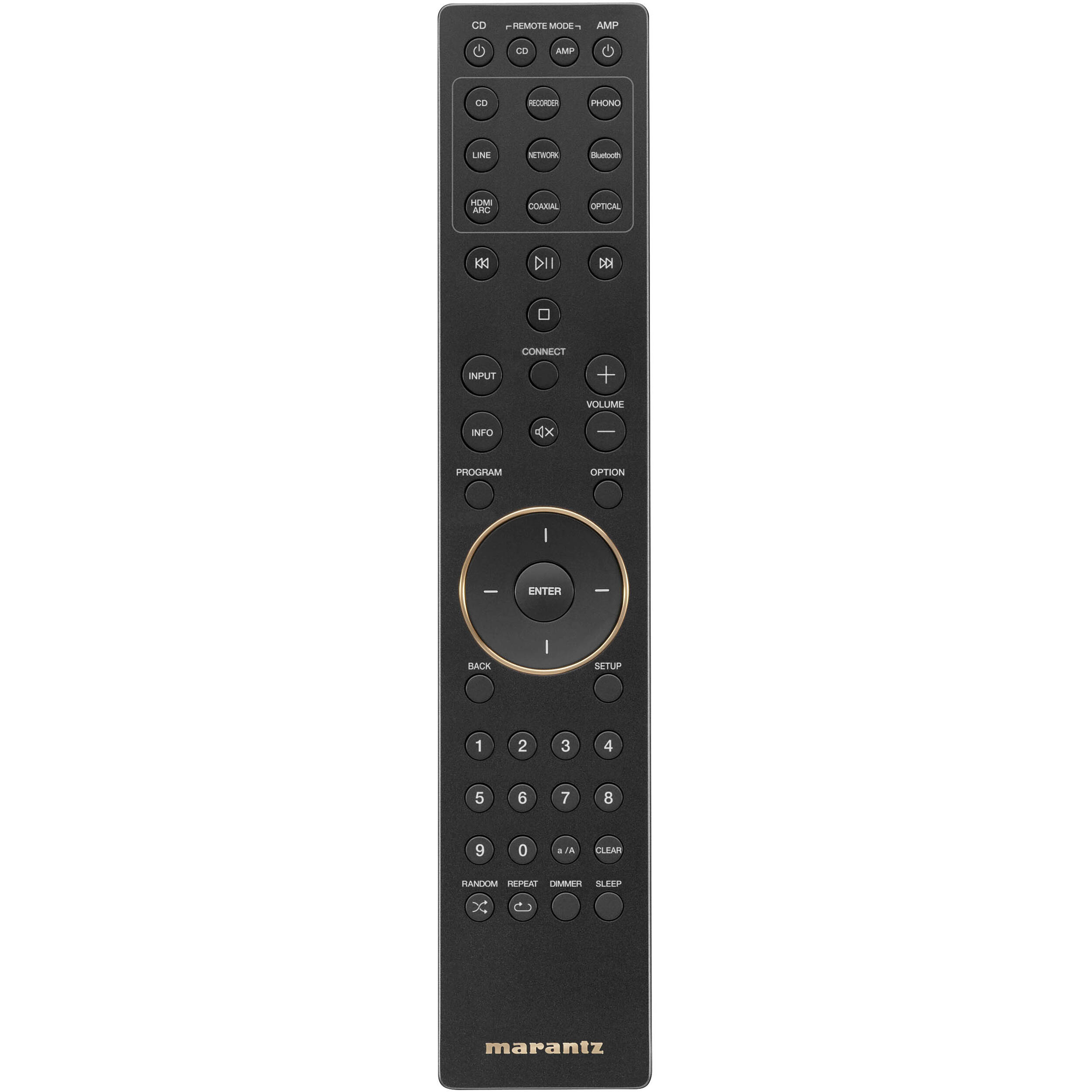 Marantz MODEL 40n stereo amplifier with sleek design, buttons, and input ports visible in a professional product image.