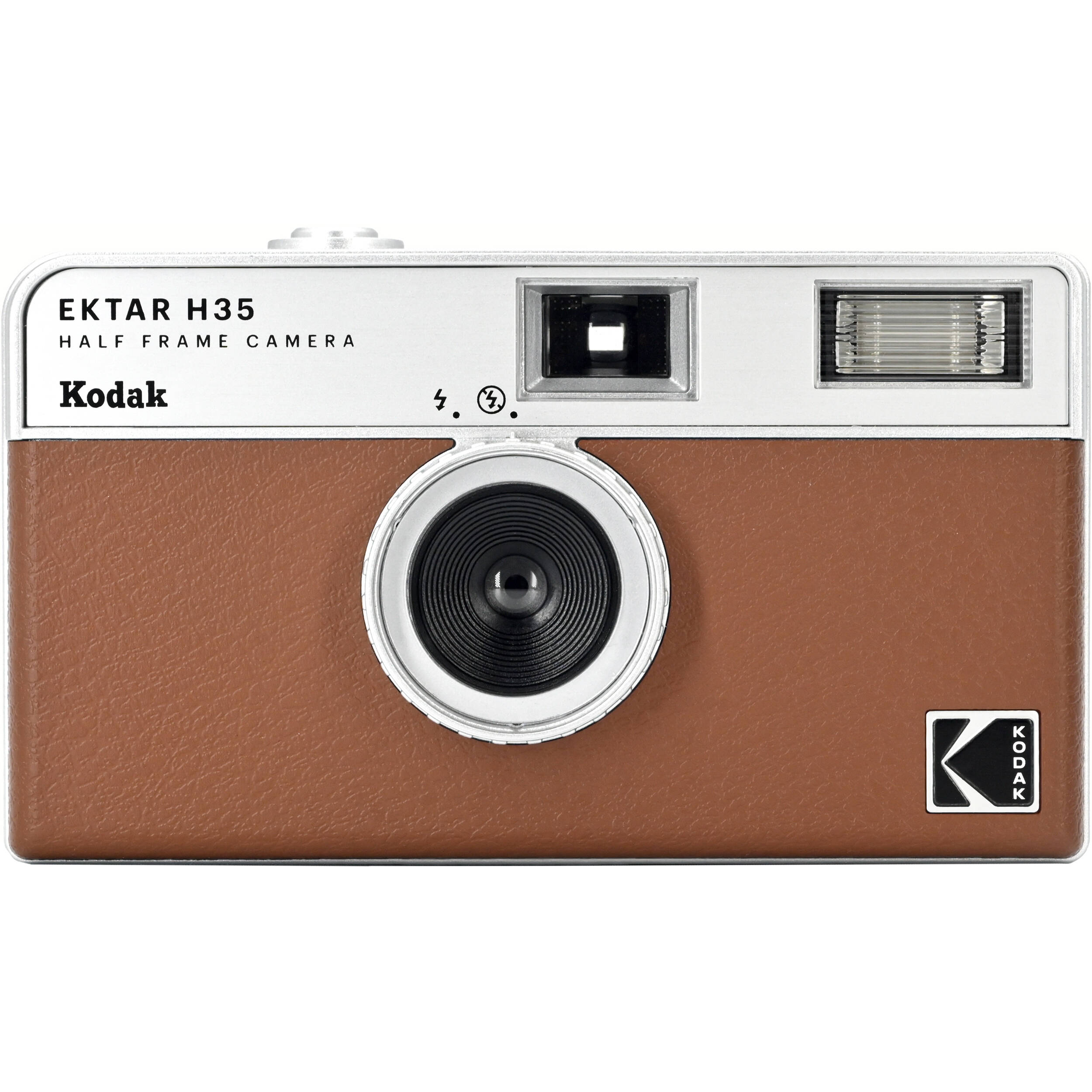 Kodak EKTAR H35 half-frame instant camera with compact design, black body, and lens, ideal for vintage-style photography.