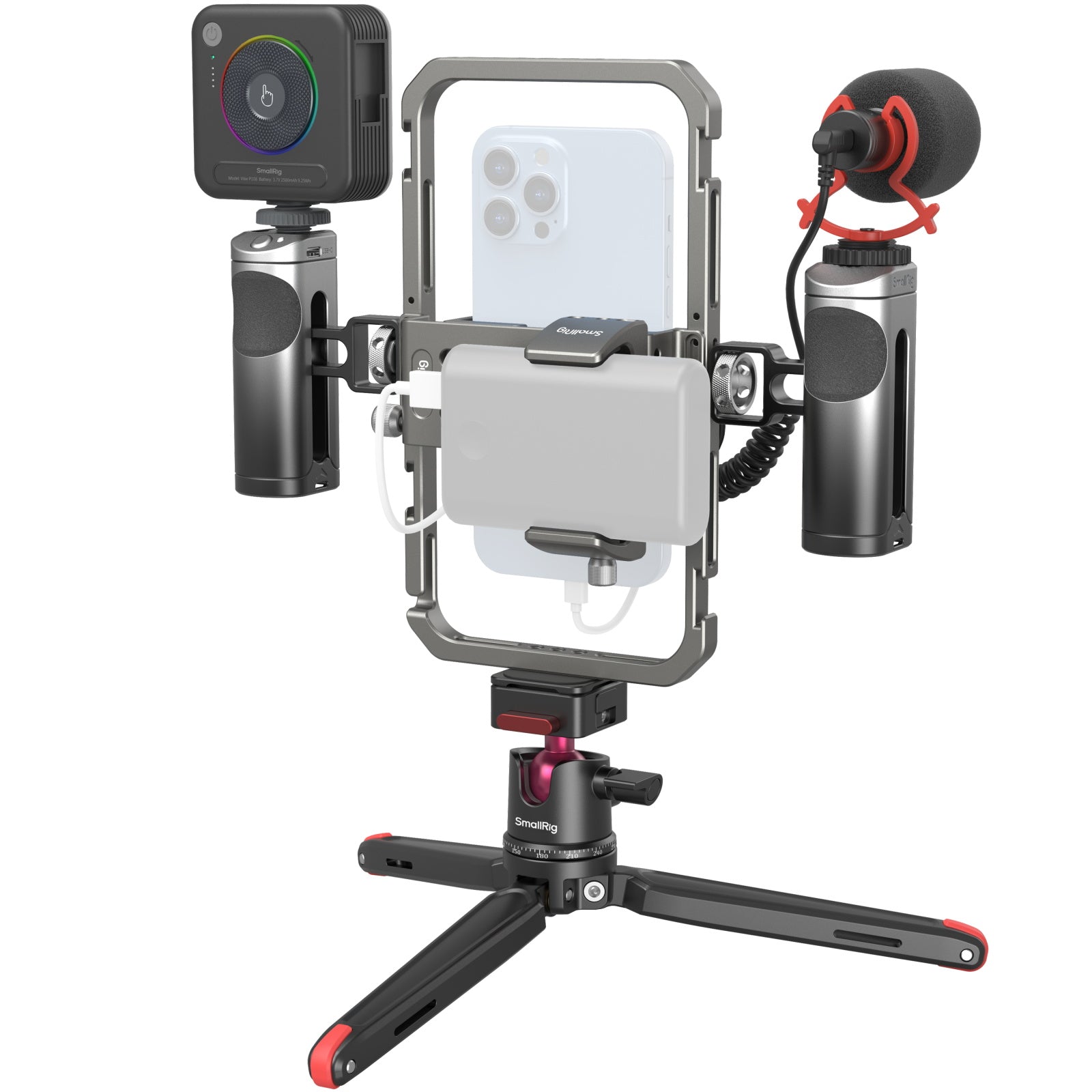 SmallRig All-in-One Video Kit Ultra with compact tripod, support rig, and accessories for versatile filmmaking and video production.