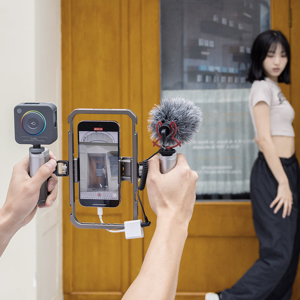 SmallRig All-in-One Video Kit Ultra with compact tripod, support rig, and accessories for versatile video recording.