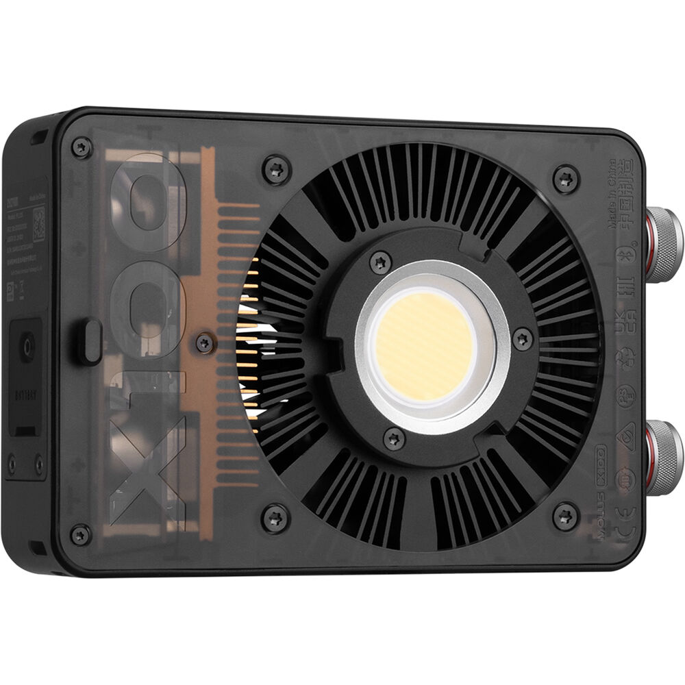 Zhiyun Molus X100 Bi-Color LED Lights combo with adjustable panels and control knobs for professional video lighting setup.