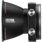 Zhiyun Molus X100 Bi-Color LED light panel with adjustable brightness and color temperature, mounted on a stand for photography or videography.