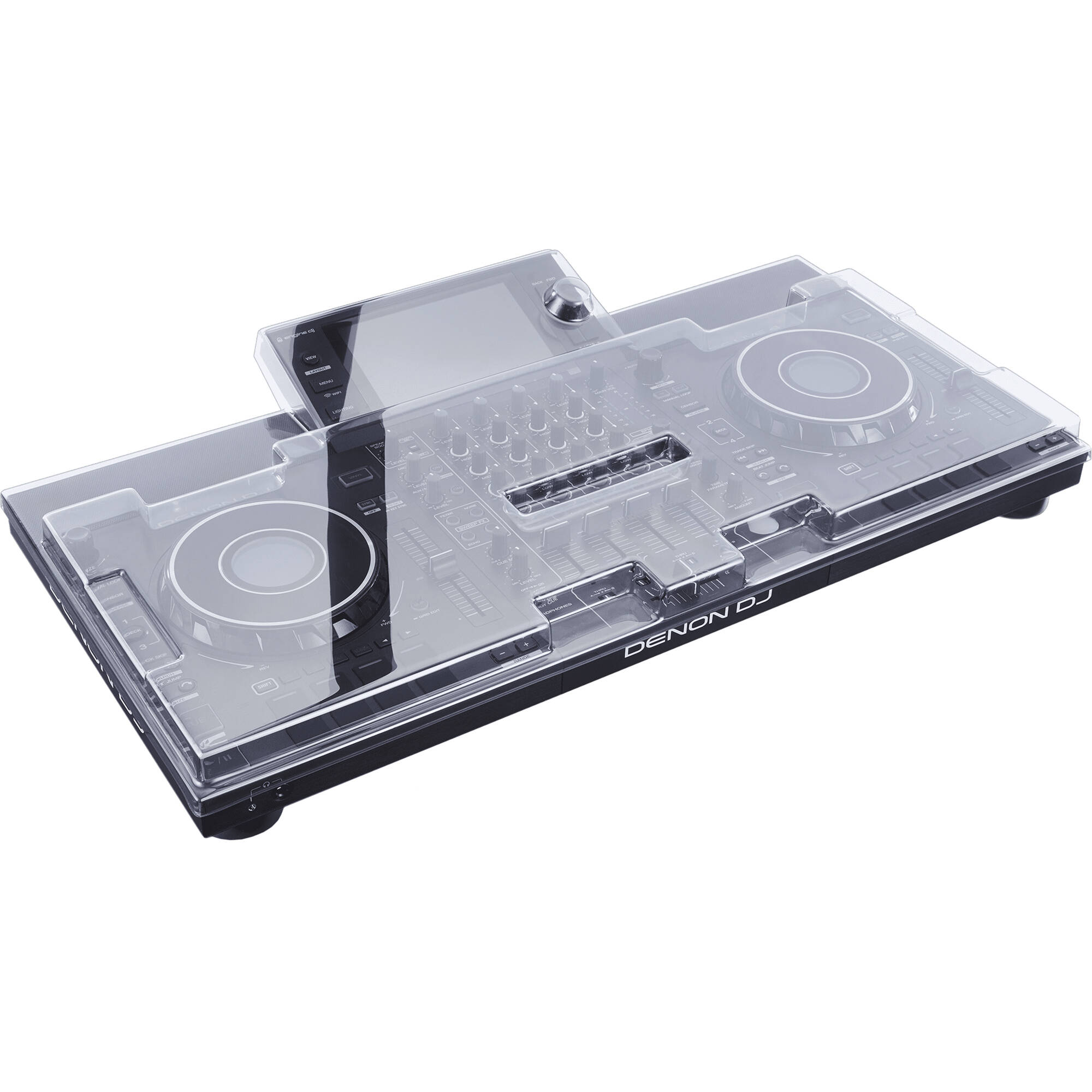 Decksaver DJ SC Live 4 cover by Decksaver, clear protective case designed for Denon DJ SC Live 4 controller.