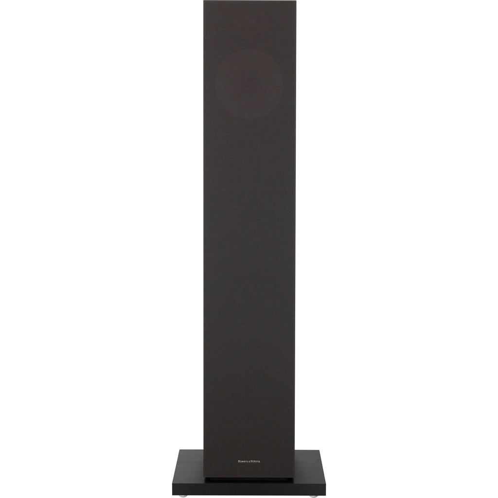 Bowers & Wilkins 603 S3 passive floorstanding speakers with sleek black cabinets and driver components visible.