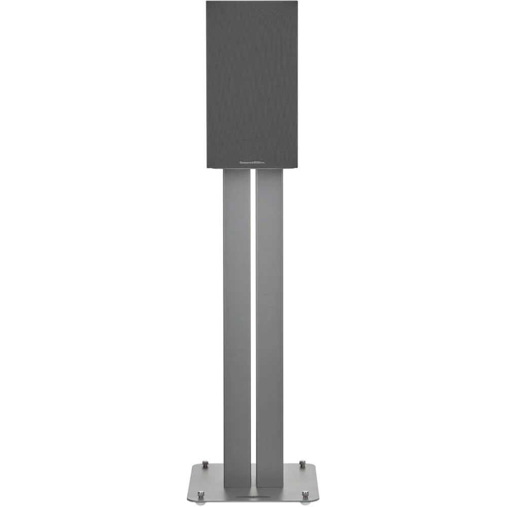 Bowers & Wilkins 607 S3 passive bookshelf speakers with black finish, showing the front grille and speaker drivers.