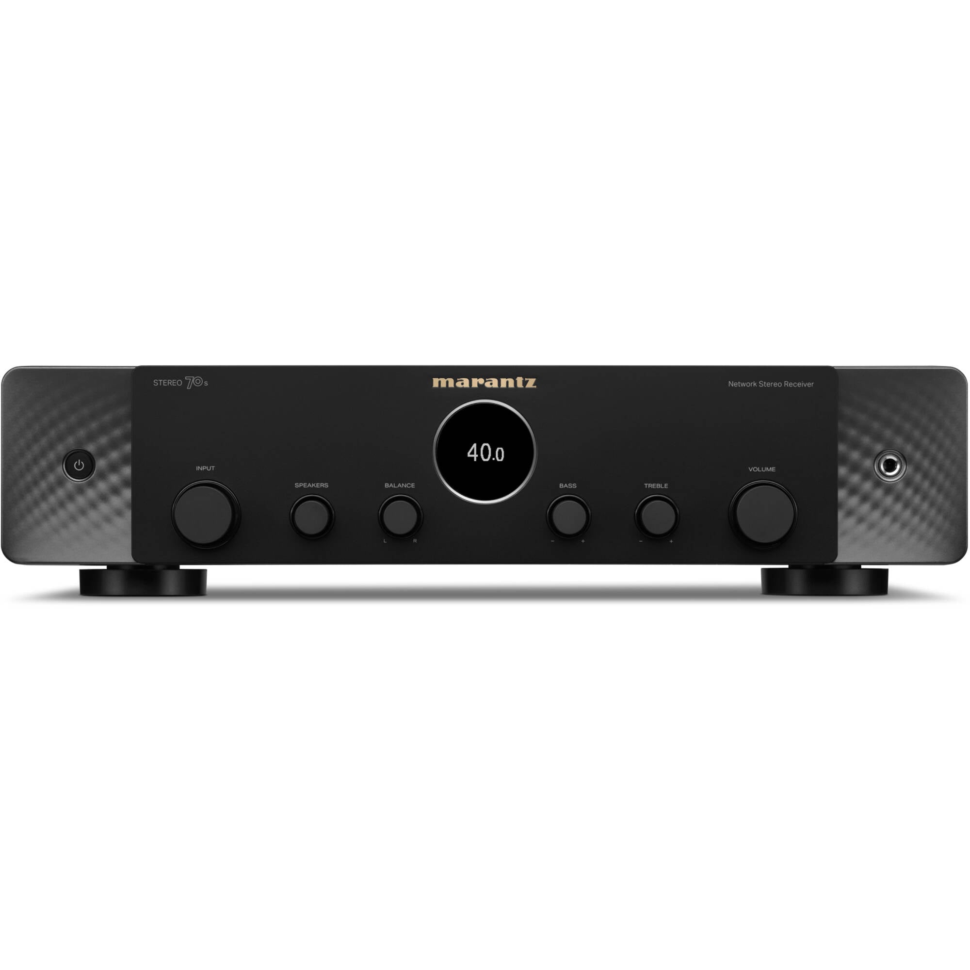 Marantz Stereo 70s stereo amplifier with vintage design and control knobs, showcasing classic Marantz audio equipment.