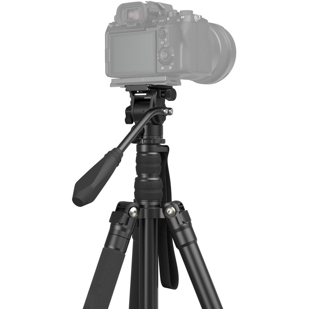 SmallRig CT180 video tripod kit with adjustable legs and fluid head for stable camera support in professional video recording.