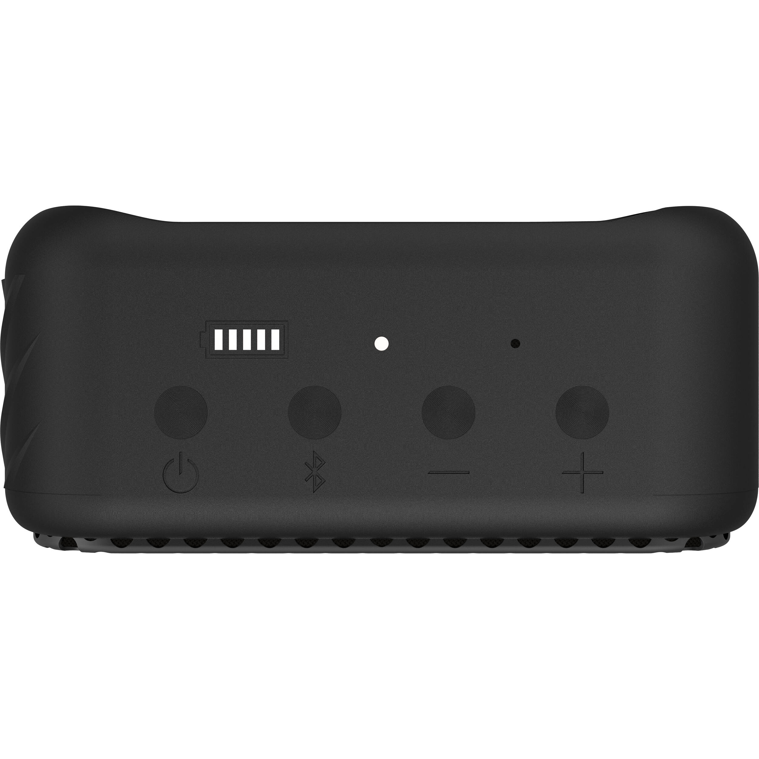 Klipsch Austin portable speaker with sleek black design and control buttons on top, ideal for portable audio needs.