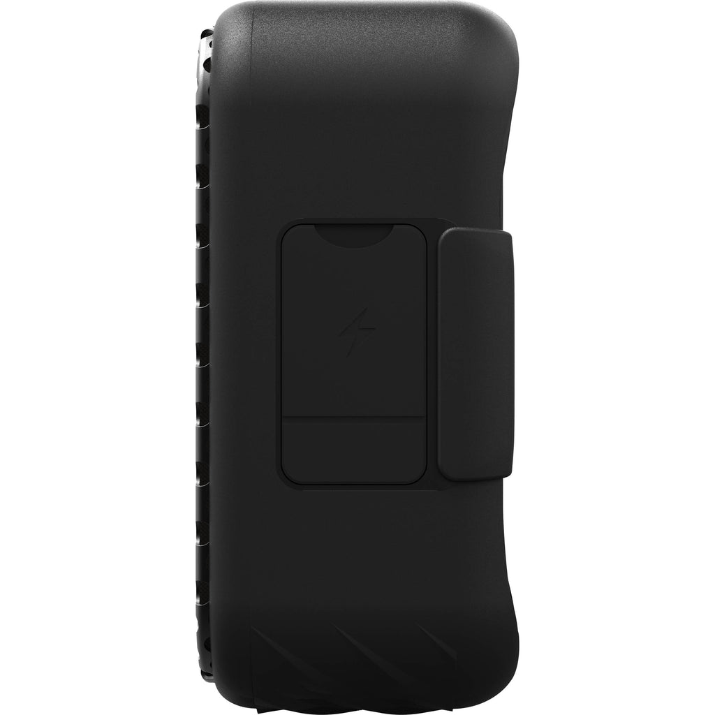 Klipsch Austin portable speaker with black design and control buttons on top, compact and stylish for on-the-go music.