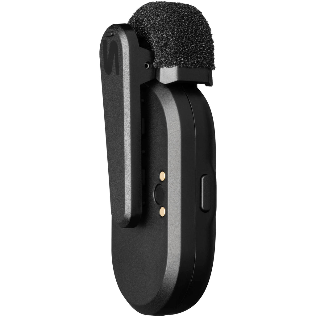 Shure MoveMic One creator wireless microphone system with compact transmitter and receiver for high-quality audio recording.