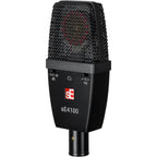 sE Electronics sE4100 condenser microphone with black body and grille, professional audio recording equipment.