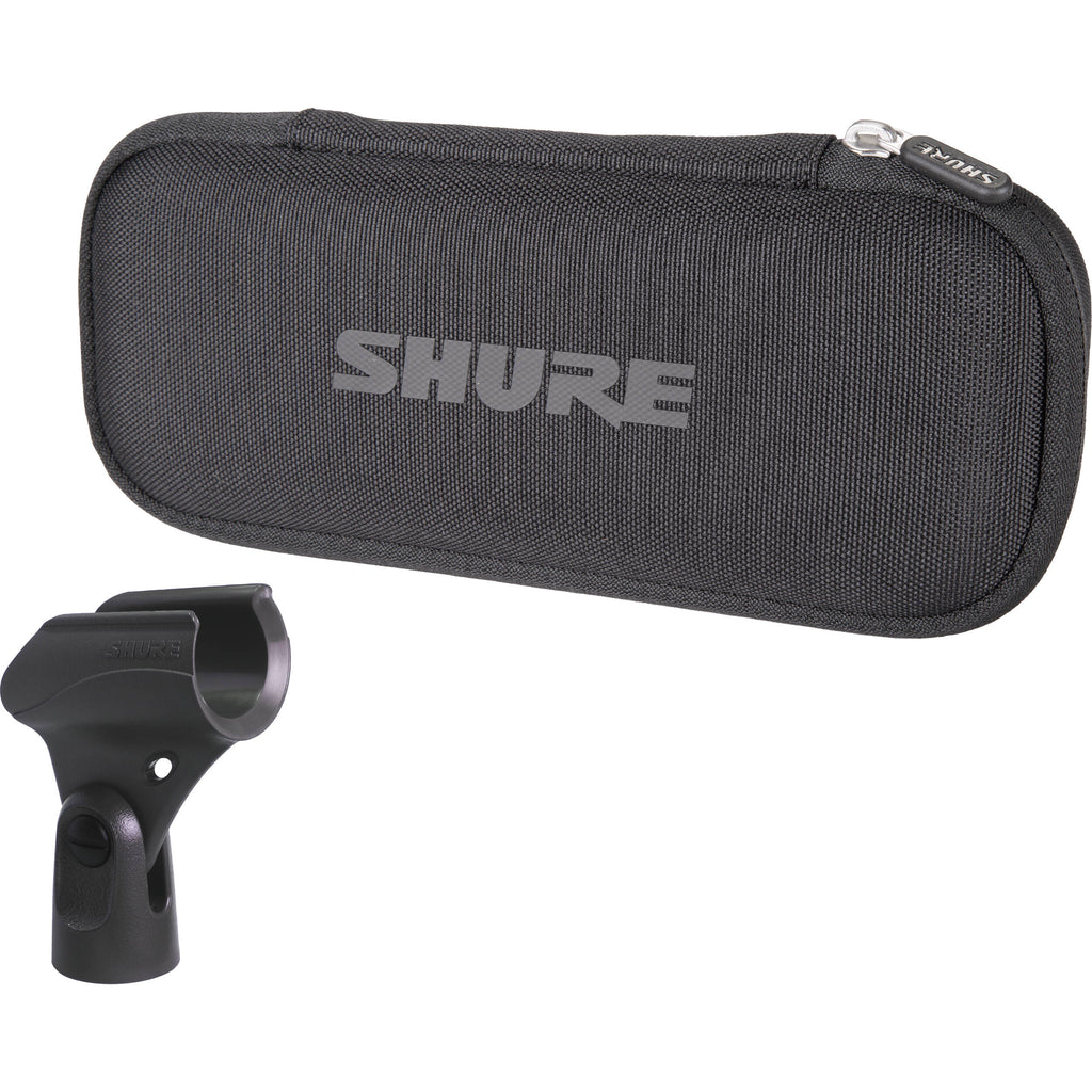 Shure Nexadyne 8/S dynamic microphone with black grille and body, designed for professional audio recording and live sound.